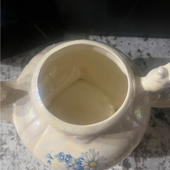 Vintage Victorian Opalescent English Diasy Tea pot Decor flower vase - Picture 10 of 11